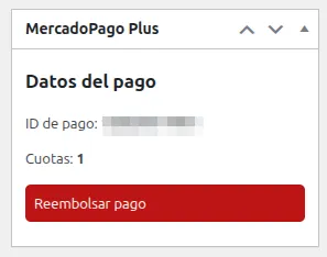 MercadoPago Plus en los detalles de una orden