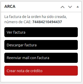 Orden con factura