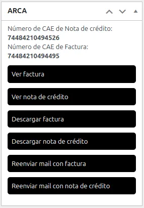 Orden con factura